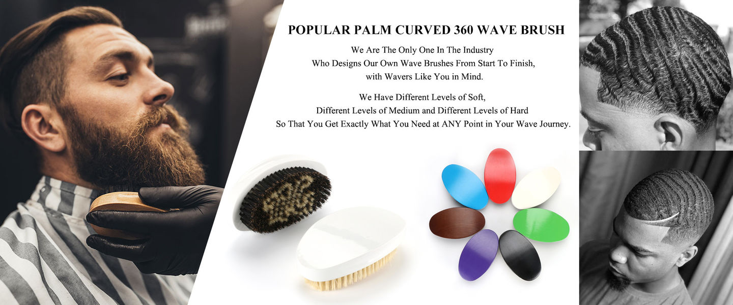 Abeis Versatile Curved 360 Wave Brush Soft Medium Hard Wave Brush Customized