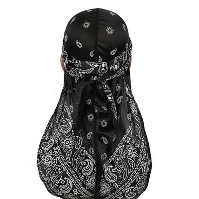 Multi-color Designer Bonnets Custom Men Wave Durags With Customized Logo Silk