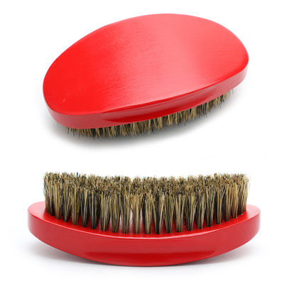 Custom Logo Wood Handle 360 Wave Brush for Soft Medium Bristles Curly Hair
