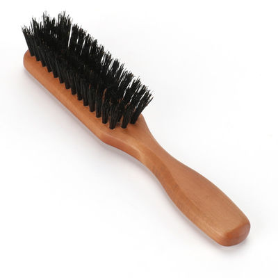Custom LOGO Mens Grooming Kit 100% Natural Beech Wood Grade Beard Brush and Comb Set