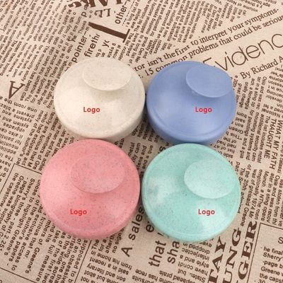 Wheat Straw Silicone Hair Brush Massager Silicone Scalp Shampoo Brush Private Logo