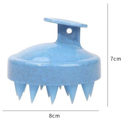 Wheat Straw Silicone Hair Brush Massager Silicone Scalp Shampoo Brush Private Logo