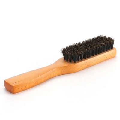 Men's Beard Grooming Set with Black Beard Brush and Comb Made of Natural Boar Bristle