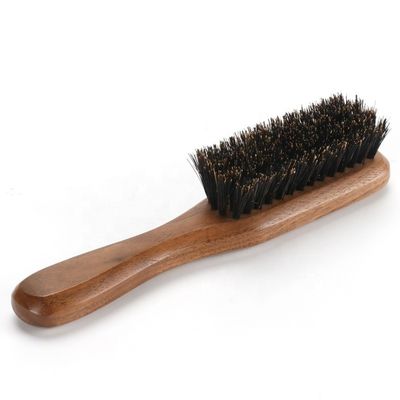 Boar Bristle Beard Brush Comb Set Black Color Wood Material for Men Beard Hair Grooming