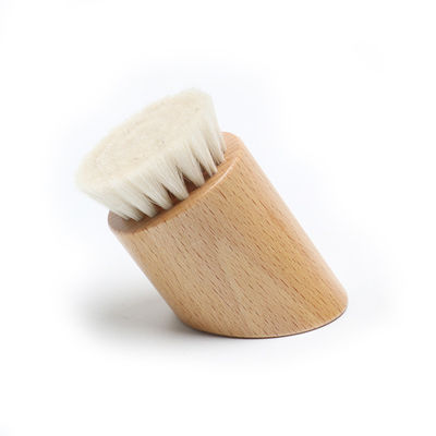 Wooden Handle Facial Cleaning Brush Makeup Remover Brush With Super Soft Goat Bristle