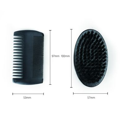 Customize Logo Black Beard Brush And Comb Set With Beard Razor Shaving Scissors