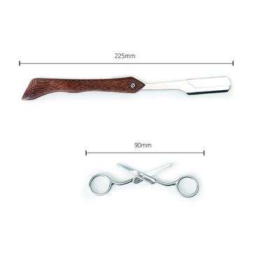 Customize Logo Black Beard Brush And Comb Set With Beard Razor Shaving Scissors