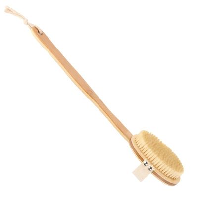 Bristle Sisal Custom Logo Wooden Shower Brush  For Exfoliation And Skin Care