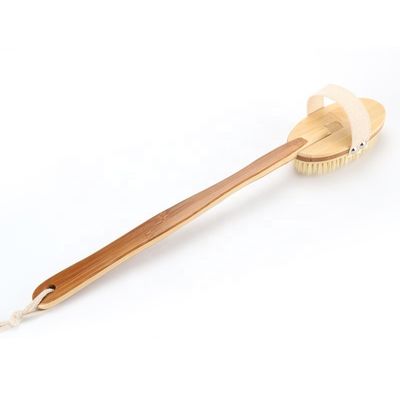 Bristle Sisal Custom Logo Wooden Shower Brush  For Exfoliation And Skin Care