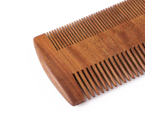 Custom Logo Double Side Sandalwood Beard Comb Antistatic Mustache Comb