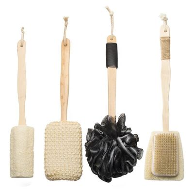 Natural Copper Fibers Vegan Bristle Wooden Body Massage Brush 0.15kg