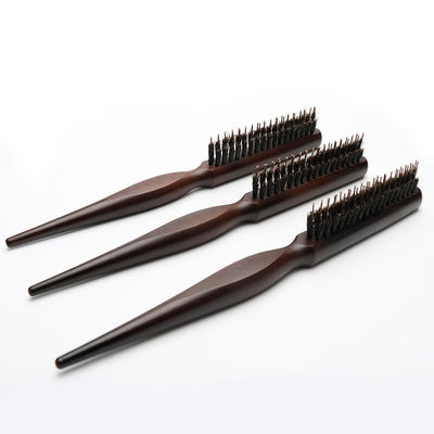 Customer Logo Wooden Teasing Back Salon Hair Brush Comb Hairdressing Styling Tools