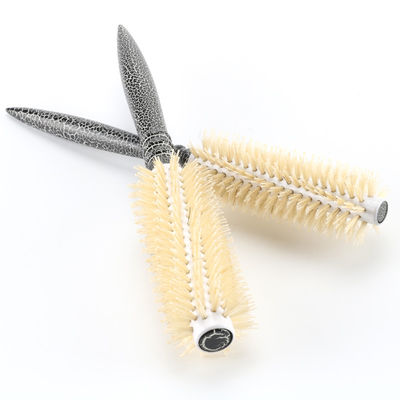 Natural Color Wood Handle Hair Brush Blow Dry Heat Resistant Rolling Curly Hair Brush