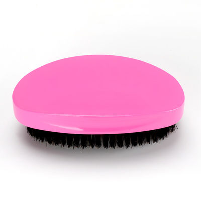Rose Red Wave Brush For 360 Nylon Mixed Medium Boar Bristle Curved Durable Hair Brush