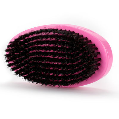 Rose Red Wave Brush For 360 Nylon Mixed Medium Boar Bristle Curved Durable Hair Brush