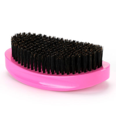 Rose Red Wave Brush For 360 Nylon Mixed Medium Boar Bristle Curved Durable Hair Brush