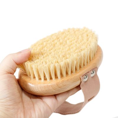 Exfoliating  Body Bath Dry Brush Kit Wooden Scrub Bath Spa Massage