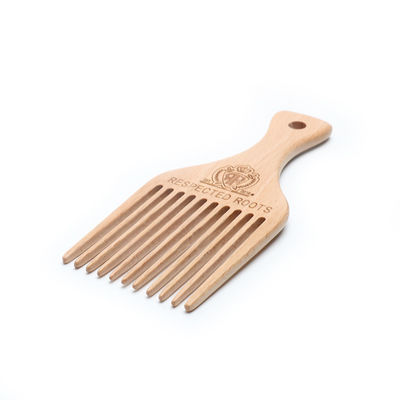 African Pro Wooden Hair Pick Comb For Curly Afro Hair Styling Wide Teeth Gear