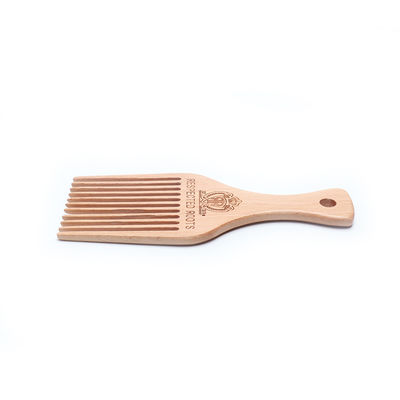 African Pro Wooden Hair Pick Comb For Curly Afro Hair Styling Wide Teeth Gear