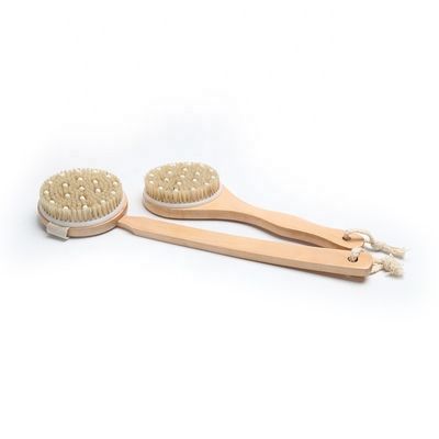 Beech Wood Sisal Bristles Exfoliating Dry Brush For Dry Skin Cleansing