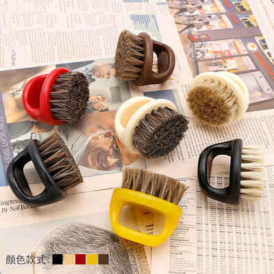 Fade Brush Boar Bristle Finger Beard Brush for Men's Grooming Shaving
