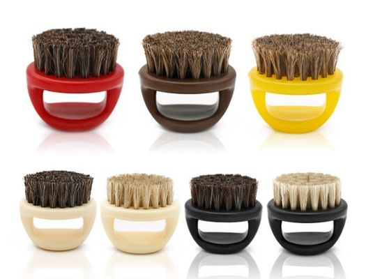 Fade Brush Boar Bristle Finger Beard Brush for Men's Grooming Shaving