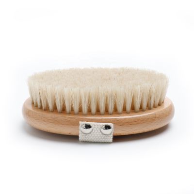 Natural Bristle Wooden Dry Body Bath Shower Brush For  Exfoliating Scrubber