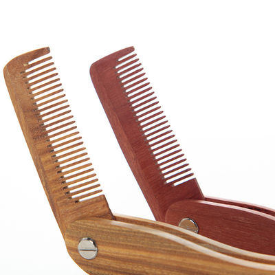Comfortable Men's Foldable Beard Comb Folding Pocket Beard Comb SGS Certified