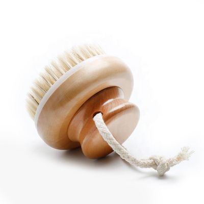 Abeis Round Dry Body Brush Back Scrub Shower Brush For Exfoliation