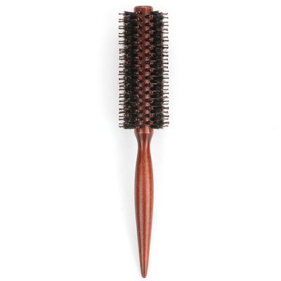 Natural Styling Anti Static Round Hair Curling Combs Set Of 3 With Wooden Handle