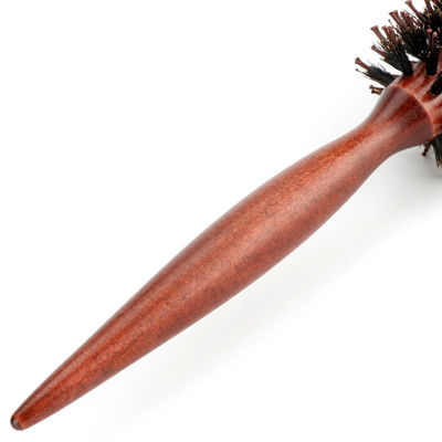 Natural Styling Anti Static Round Hair Curling Combs Set Of 3 With Wooden Handle