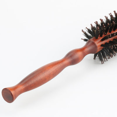 Natural Styling Anti Static Round Hair Curling Combs Set Of 3 With Wooden Handle