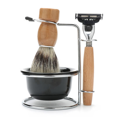 Bristle Beard Soap Brush 3 In 1 Customer Logo Beard Shaver Kit