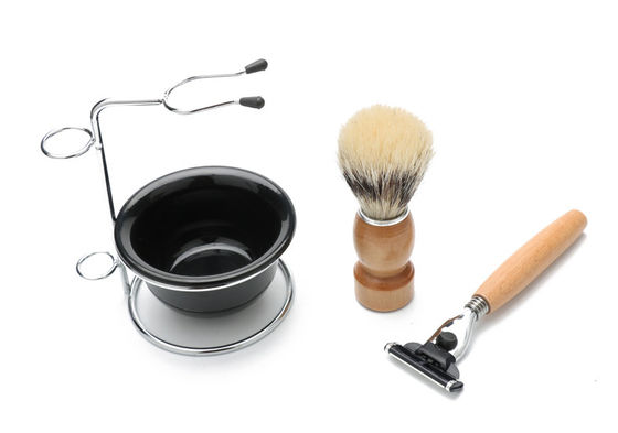Bristle Beard Soap Brush 3 In 1 Customer Logo Beard Shaver Kit