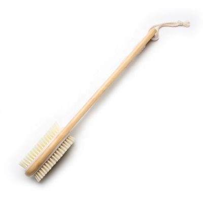 Abeis Sisal Vegan Fiber Boar Bristle Dry Brushing Bath Brush for Exfoliation and Massage