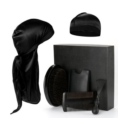 Beard Care Set Kit Wooden Bearded Brush Comb Five-piece Beard Grooming Kit for Men