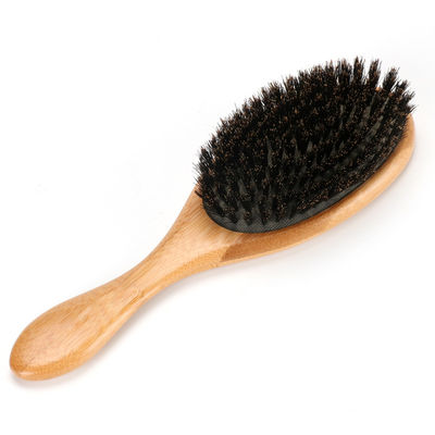 Customizable Logo Wooden Boar Bristle Hair Brush For Women Thick Long Hair Set
