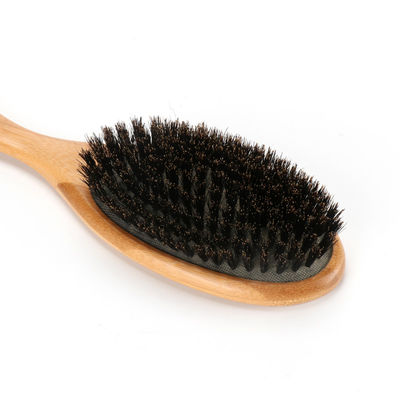 Customizable Logo Wooden Boar Bristle Hair Brush For Women Thick Long Hair Set