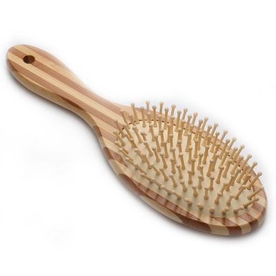 Natural Bamboo Wide Tooth Hair Brush For Massage And Hair Care