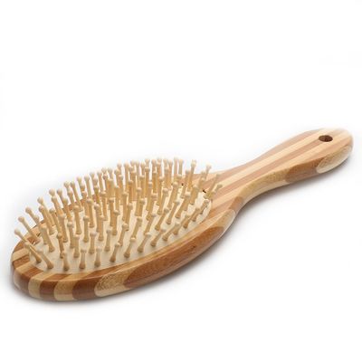 Natural Bamboo Wide Tooth Hair Brush For Massage And Hair Care