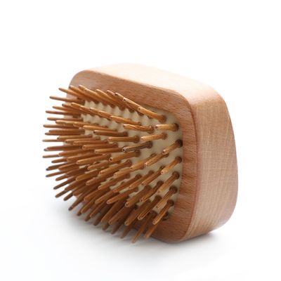 Customized Logo Wood Mini Travel Size Hair Brush For Massage Eco Friendly