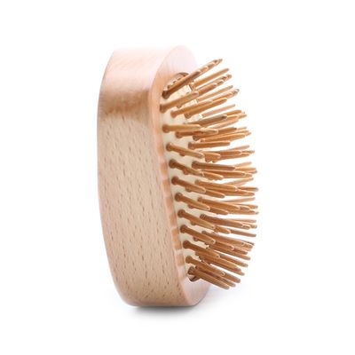 Customized Logo Wood Mini Travel Size Hair Brush For Massage Eco Friendly
