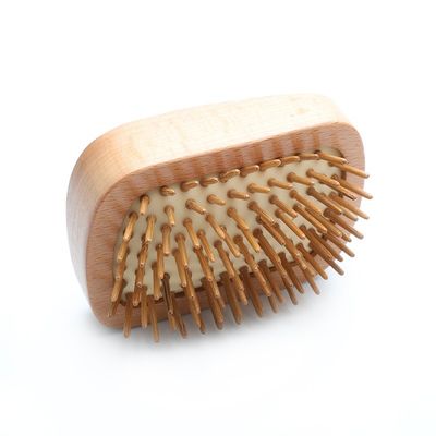 Customized Logo Wood Mini Travel Size Hair Brush For Massage Eco Friendly