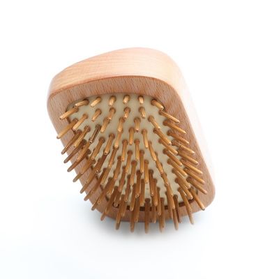 Customized Logo Wood Mini Travel Size Hair Brush For Massage Eco Friendly