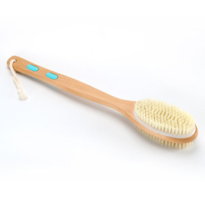Double Sized Dry Brush Long Handle Bath Body Back Exfoliate Shower Brush