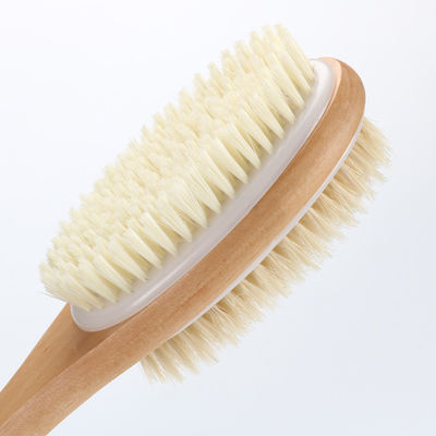Double Sized Dry Brush Long Handle Bath Body Back Exfoliate Shower Brush