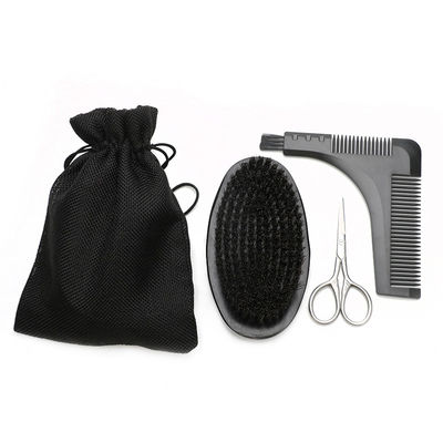 Professional Beard Comb And Brush Set For Men Repair Modeling Cleaning Care Kit