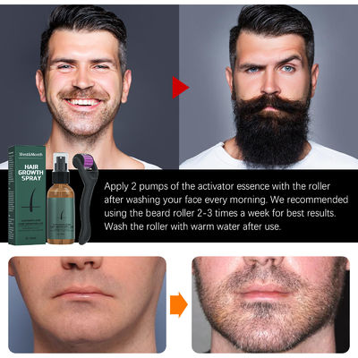100% Natural Mustache Growth Oil 30ml Beard Growth Roller Kit For Men Sample Provided