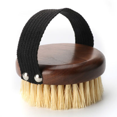 Walnut Bath Dry Brush Organic Vegan Sisal For Boay Round Shower Brush