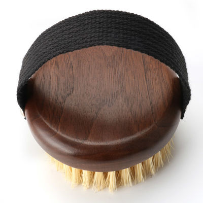 Walnut Bath Dry Brush Organic Vegan Sisal For Boay Round Shower Brush